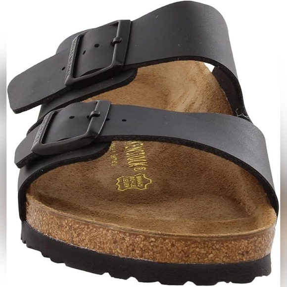 Birkenstock Men's Arizona Birko Flor Sandals, Black 43 M, Regular Width - Picture 5 of 14